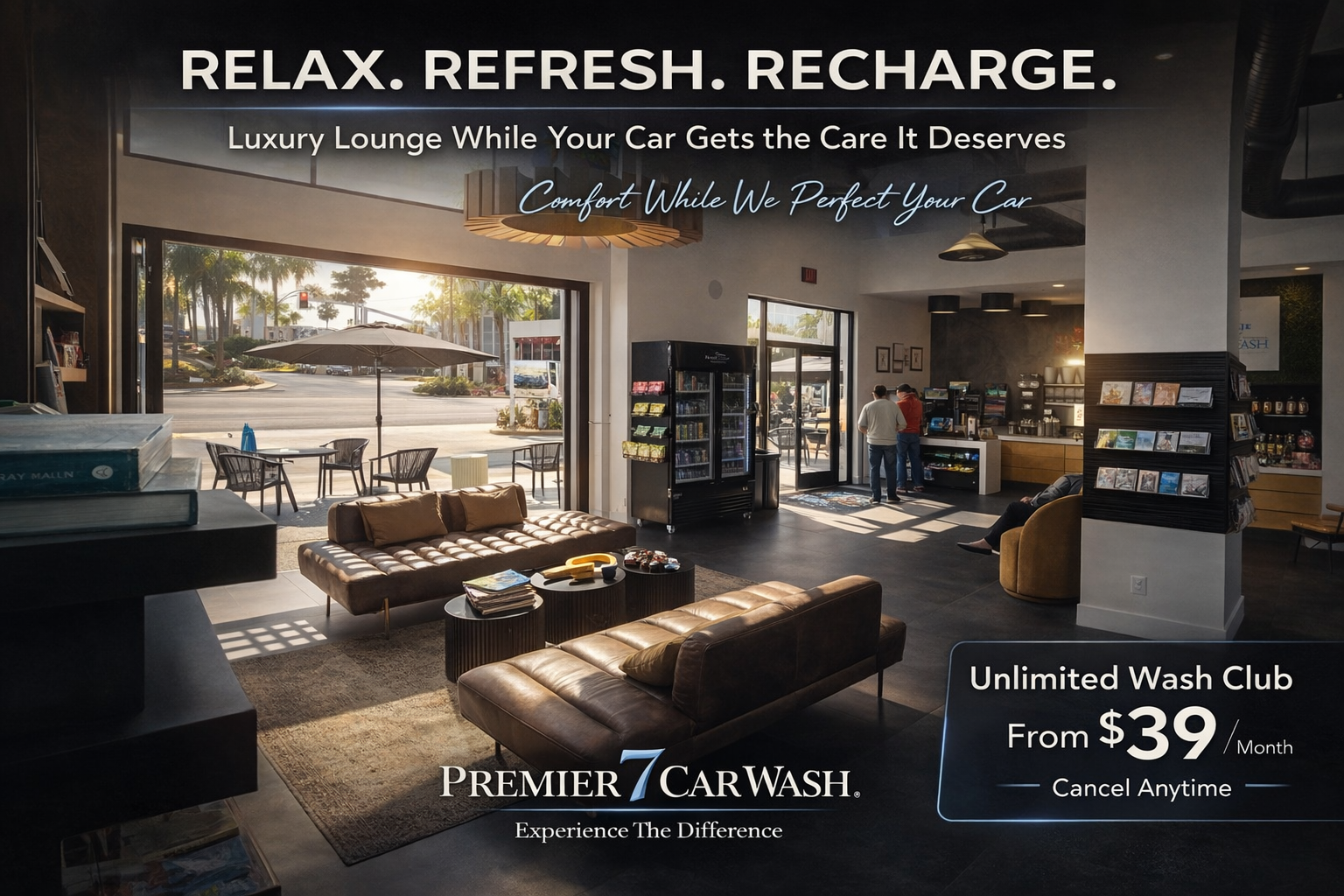 Premier 7 luxury lounge in Newport Beach